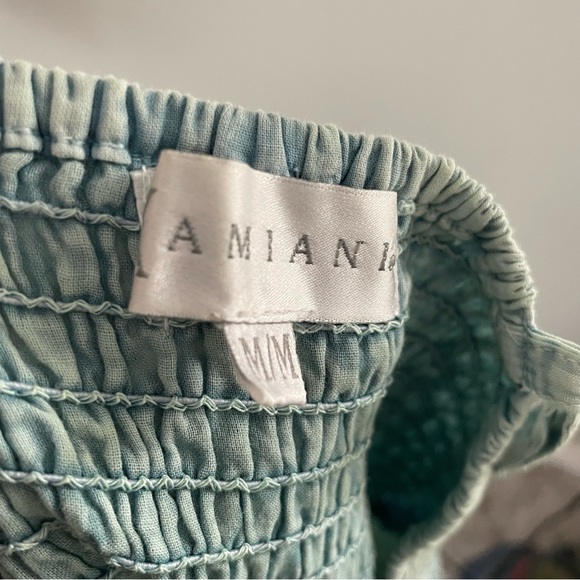 Y2K Vintage Amiani Acid Wash Beaded Boho Chic Ruffle Hem Tank Midi Dress Medium - Picture 7 of 7